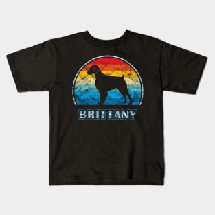 Brittany Vintage Design Dog Kids T-Shirt